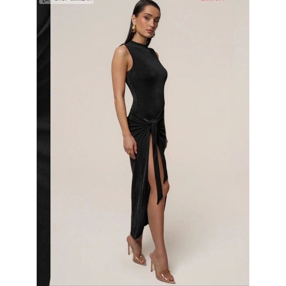 NWT JLUXLABEL Aubree Midi Dress Size M Wrap Jersey